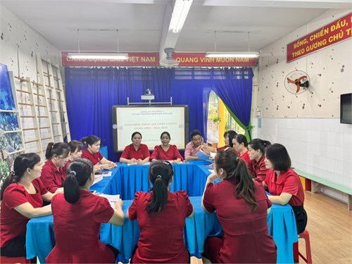 Chi Bộ Trường Mầm Non Hoa Lan tổ chức  Đánh giá phân tích chất lượng Tổ chức đảng, Đảng viên Năm 2023 