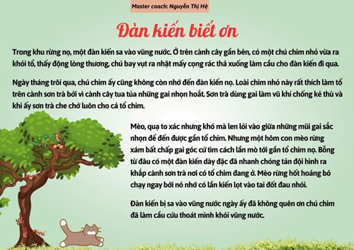 Truyện ngụ ngôn: ĐÀN KIẾN BIẾT ƠN