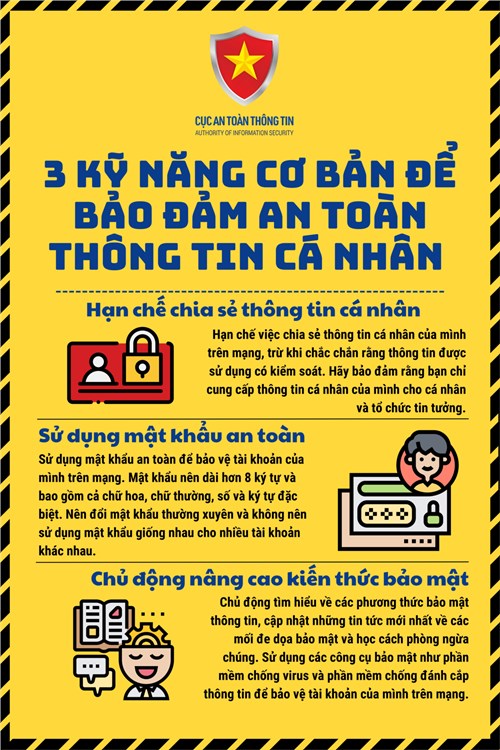 Các kỹ năng cơ bản để bảo đảm an toàn thông tin cá nhân