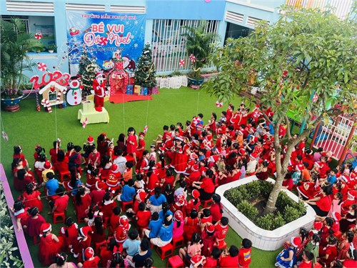Rộn ràng lễ hội Giáng sinh của trường MN Mỹ Hòa