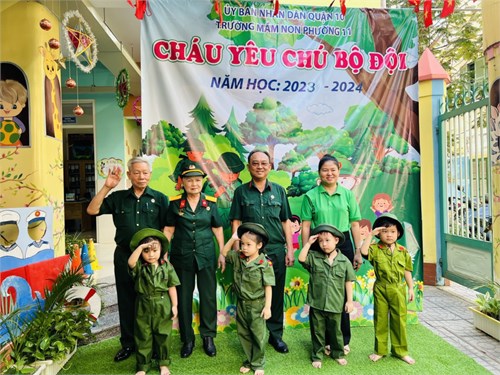 Trường Mầm non Phường 11 tổ chức Ngày   Cháu yêu chú bộ đội  Chào mừng ngày Thành lập Quân đội nhân dân Việt Nam 22/12