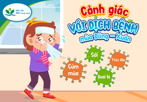 Các bệnh ở trẻ thường gặp vào mùa đông xuân và cách phòng tránh