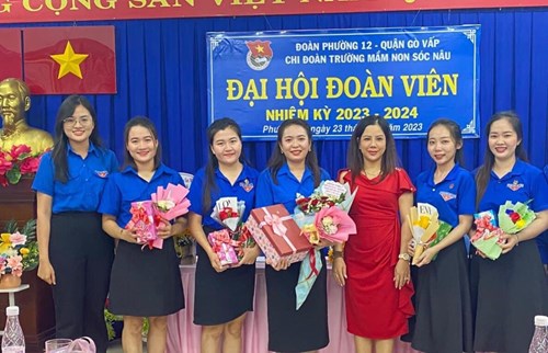 Đại hội đoàn viên chi đoàn giáo viên trường mn sóc nâu. nhiệm kỳ 2023-2024