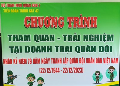 Bé trải nghiệm cùng các chú bộ đội năm 2023