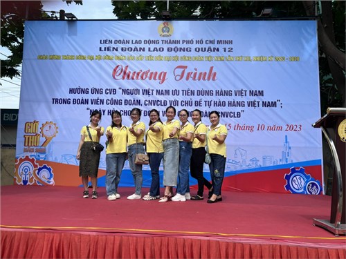Hội thi Người Việt Nam dùng hàng Việt Nam và Nữ công giỏi tại LĐLĐ Quận 12
