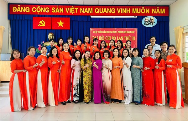 Đai hội chi bộ trường mầm non hoa hồng 3, nhiệm kỳ 2025-2027