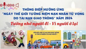 THÔNG ĐIỆP Hưởng ứng “Ngày thế giới tưởng niệm các nạn nhân tử vong do tai nạn giao thông” năm 2024 “Tai nạn giao thông - Nỗi đau còn đó Tưởng nhớ người đi - Vì người ở lại”