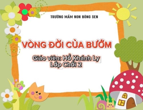 Giờ học tìm hiểu  Vòng đời của Bướm . Lứa tuổi 4-5 tuổi