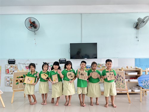 Giờ học  Tạo hình hoa từ hạt   (Lứa tuổi 5-6 tuổi)