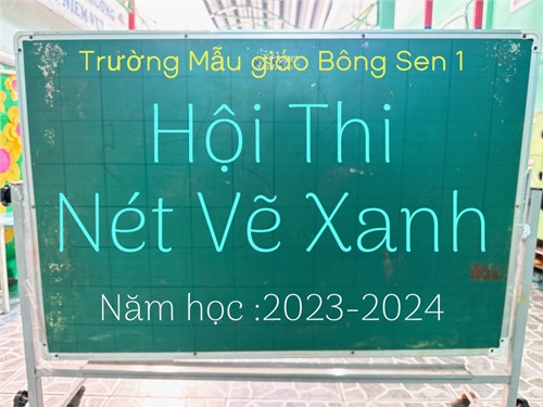 Hội thi  Nét vẽ xanh  năm học 2023-2024 các bé trường Bông Sen 1.