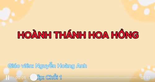Đề tài: Hoành thánh hoa hồng. Lứa tuổi: 4 - 5 tuổi.