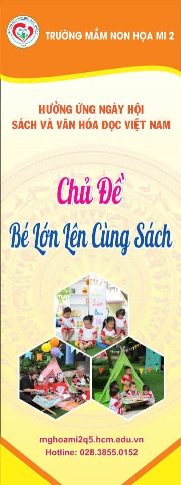 Không gian đọc sách với chủ đề “Bé lớn lên cùng sách” tại Trường Mâm non Họa Mi 2