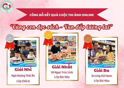 Kết quả cuộc thi ảnh online  CÙNG CON ĐỌC SÁCH, VUN ĐẮP TƯƠNG LAI 