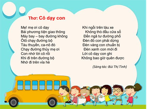 Bài thơ  Cô dạy con 