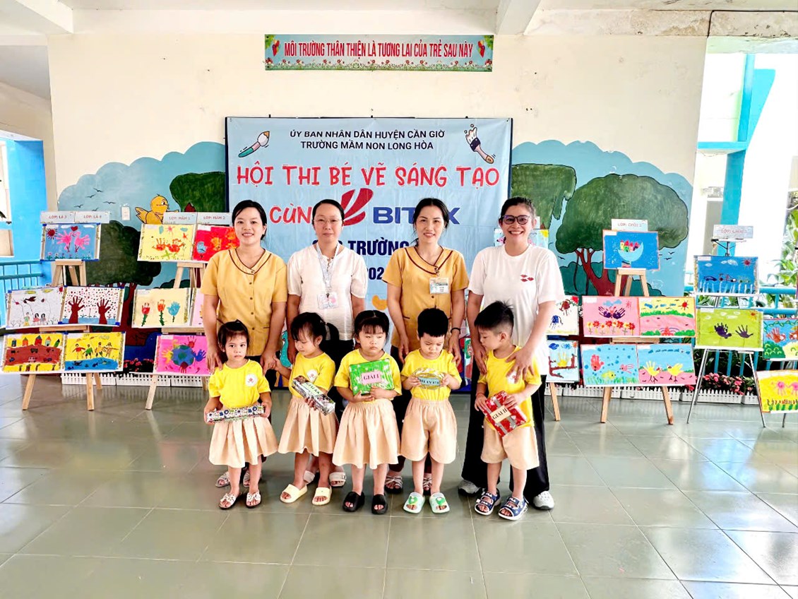 Khối Mầm tham gia hội thi Vẽ sáng tạo cùng Bitex