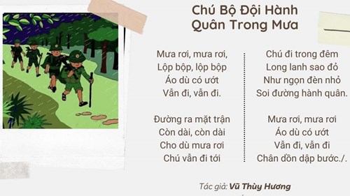 Bài thơ_Chú bộ đội hành quân trong mưa
