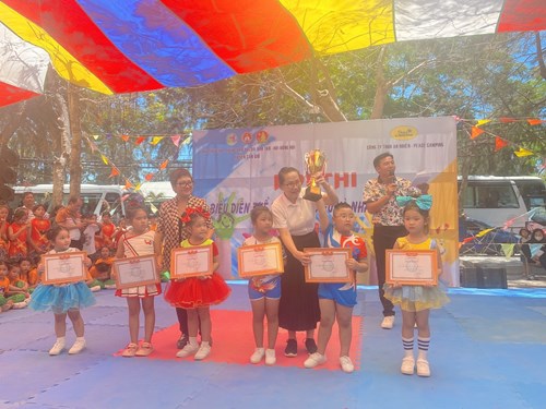 Trường Mầm non Long Hòa đạt giải nhất hội thi nhảy nhiệp điệu năm học 2023-2024