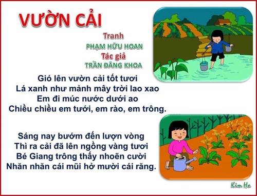 Bài thơ   Vườn cải 
