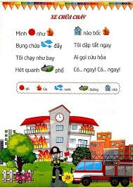 Bài thơ: Xe chữa cháy - Lớp Mầm