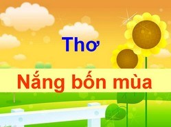 Thơ Nắng bốn mùa (mầm 3)