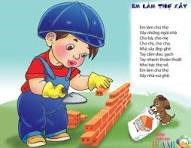 Giáo án :Thơ :Bé làm thợ xây