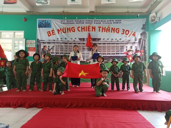 Mừng ngày giải phóng miền Nam 30 tháng 4 của trường Mầm non Tam Thôn Hiệp. Năm học 2023 - 2024