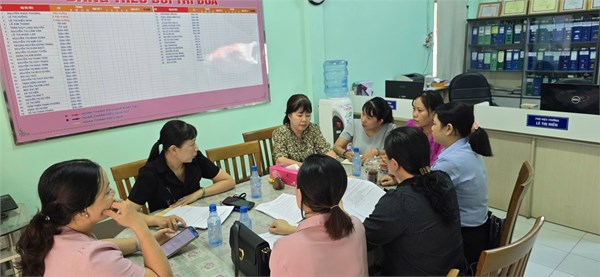 Trường Mầm non 10 Tiếp đoàn kiểm tra hoạt động nuôi dưỡng, chăm sóc, giáo dục trẻ Mầm non đầu năm học 2024 – 2025