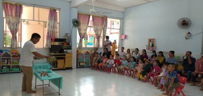 Một ngày trải nghiệm làm giáo viên của phụ huynh ở trường Mầm non 10_Khối lớp Mầm