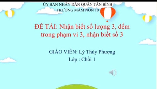 Nhận biết số lượng 3