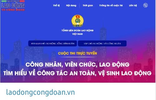 Cuộc thi trực tuyến  Công nhân, viên chức, lao động tìm hiểu về công tác an toàn, vệ sinh lao động  năm 2024.