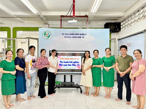 Phụ huynh trải nghiệm một ngày làm thầy, cô ở trường mầm non