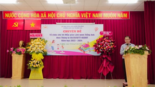 Chuyên đề tổ chức cho trẻ mẫu giáo làm quen tiếng anh theo thông tư 50/2020/tt-bgdđt năm học 2023-2024