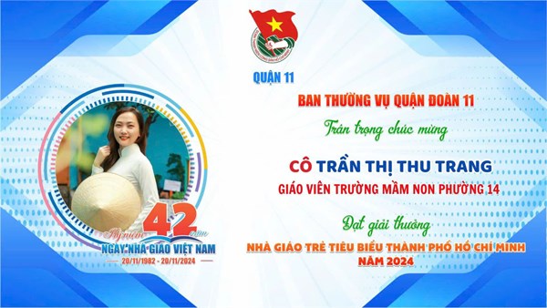Nhà giáo trẻ tiêu biểu Thành phố Hồ Chí Minh năm 2024