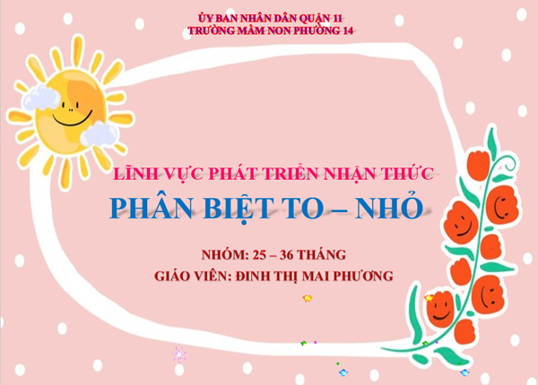 Đề tài: Phân biệt to - nhỏ