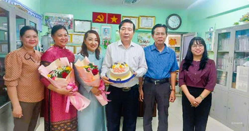 Trường mầm non 14 đón đoàn lãnh đạo đến thăm và chúc mừng nhân ngày nhà giáo việt năm 20-11