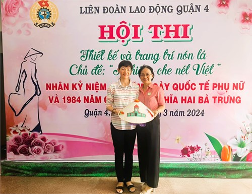 Trường mầm non 14 tham dự hội thi thiết kế và trang trí nón lá chủ đề “nghiêng che nét việt”