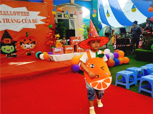Phần dự thi của lớp Mầm 1 dựa trên câu chuyện  Vườn cây  đạt giải II - Hội thi  Trình diễn thời trang tái chế 