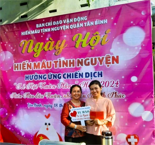 Hội Chữ thập đỏ Trường Mầm non 15 tham gia hiến máu tình nguyện