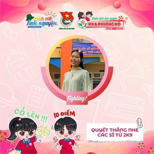 Đoàn viên chi đoàn Mầm non 15 tham gia Chiến dịch tình nguyện Hoa Phượng Đỏ lần thứ 19 - năm 2024