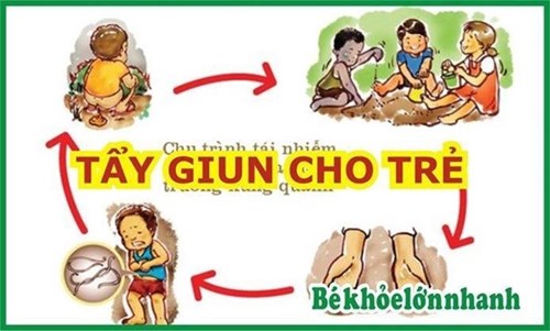 Trường Mầm non 17 tổ chức tẩy giun cho các bé
