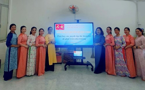 16h ngày 13 tháng 3 năm 2024, Chi bộ mầm non 19 tham dự sinh hoạt chuyên đề Qúi 1 năm 2024.