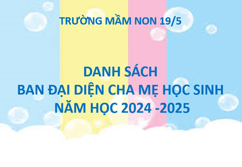 Ban Đại diện Cha mẹ học sinh Trường Mầm non 19/5 năm học 2024 -2025