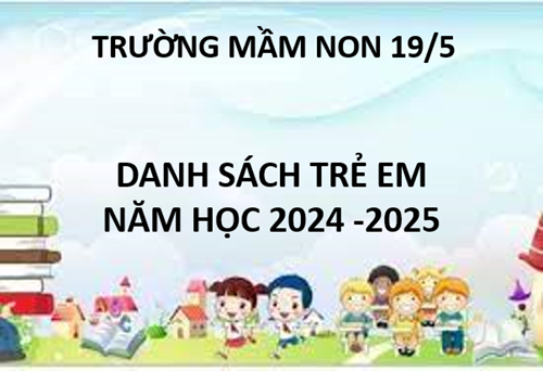 Danh sách trẻ em năm học 2024 -2025
