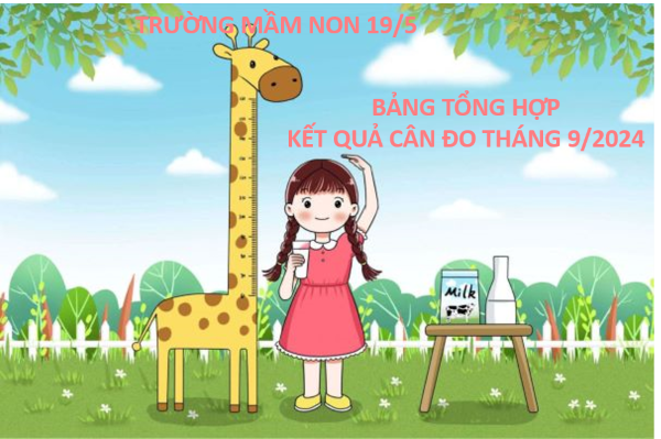 Công khai kết quả dinh dưỡng tháng 9/2024