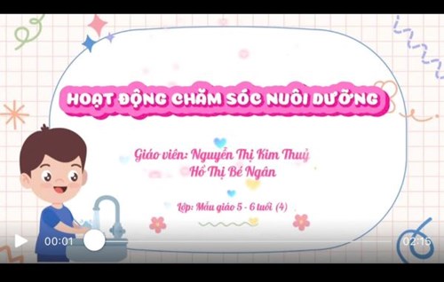 Hoạt động chăm sóc nuôi dưỡng Lớp Lá 4