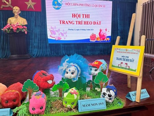 Chúc mừng trường Mầm non 19/5 đạt Giải I Hội thi “Trang trí heo đất” năm 2024.