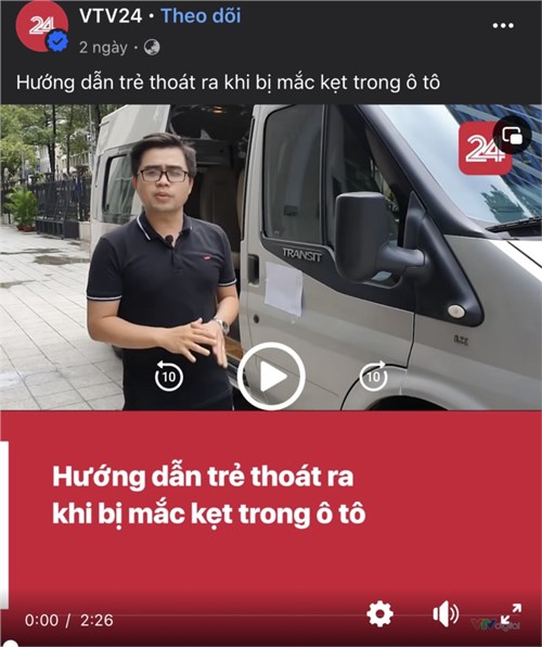 Hướng dẫn trẻ thoát ra khi bị mắc kẹt trong ô tô