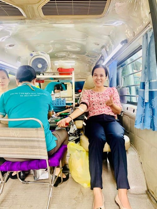 Trường Mầm non 19/8 Hưởng ứng ngày hội Hiến máu nhân đạo với chủ đề “Giọt Hồng khai Xuân”