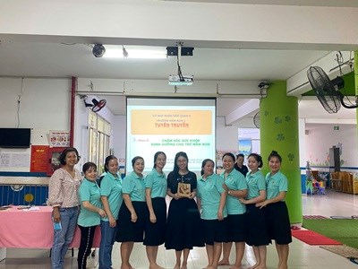 Hình ảnh buổi chuyên đề về CHĂM SÓC SỨC KHOẺ DINH DƯỠNG CHO BÉ MẦM NON  do nhà trường phối hợp cùng Trạm y tế Phường 1 thực hiện