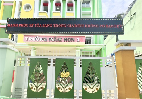 Trường MN1: Tuyên truyền  Hạnh phúc sẽ tỏa sáng trong gia đình không có bạo lực 